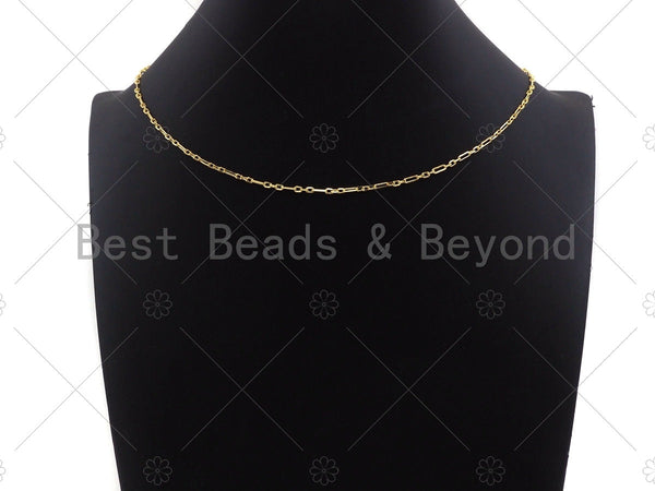14K Solid Yellow Gold Necklace | Box Link Chain | 16